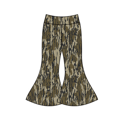 Pre-order P0590 Girls camo Bell Bottom Pants