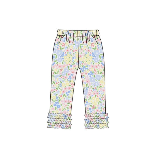 12.1 Pre-order P1005 baby girls flower long pant