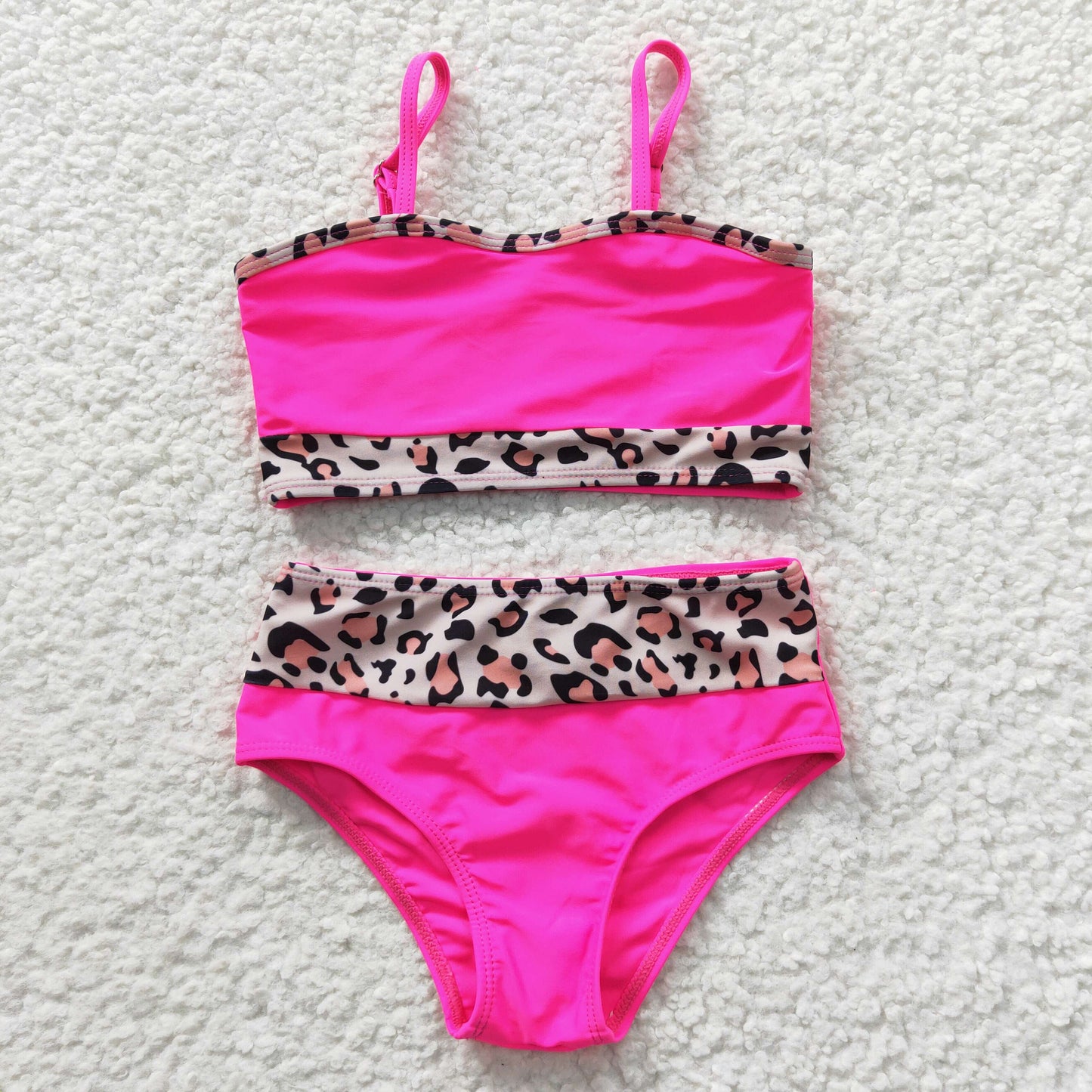 Girls Hot Pink Bathing suit 2PCS