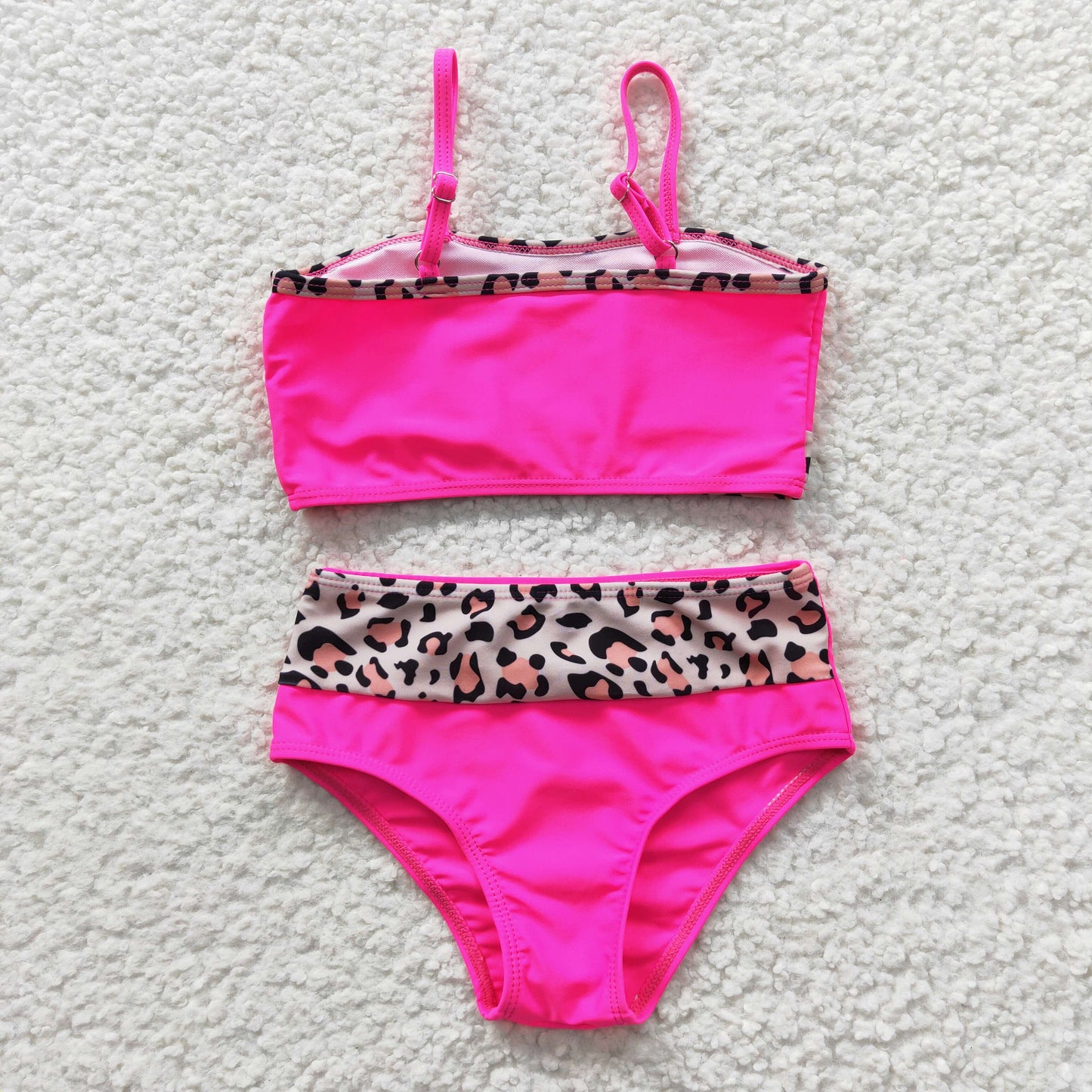 Girls Hot Pink Bathing suit 2PCS