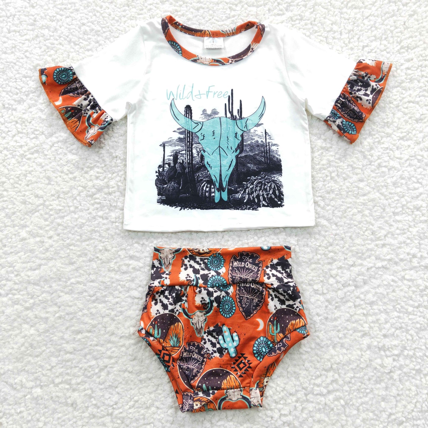 Girls Wild Free Cow Bummies Set