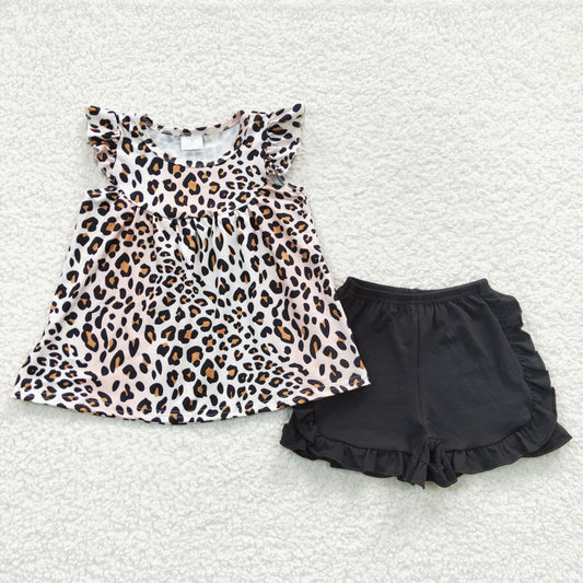 Girls Leopard Black Outfits