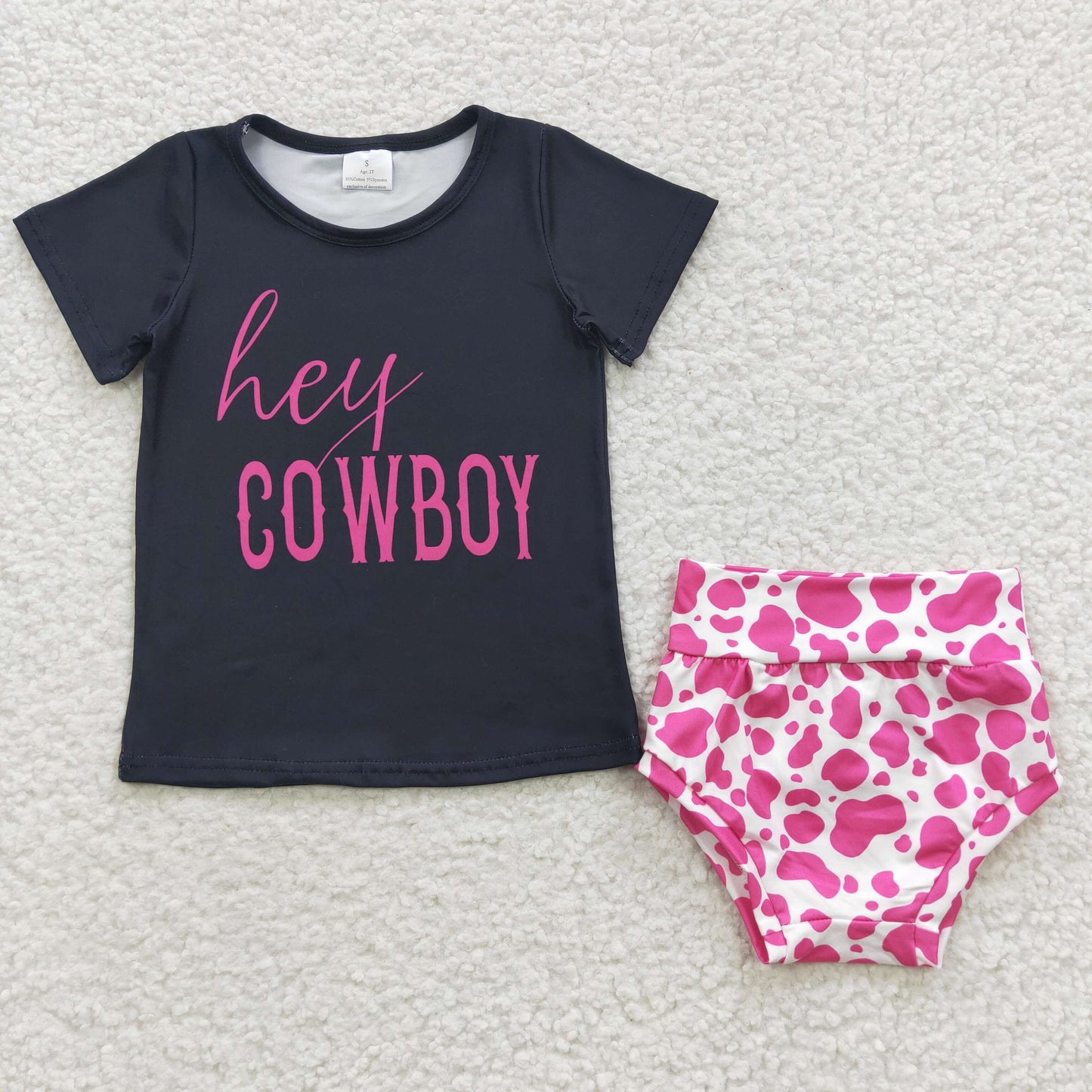 Girls Hey Cowboy Bummies Set