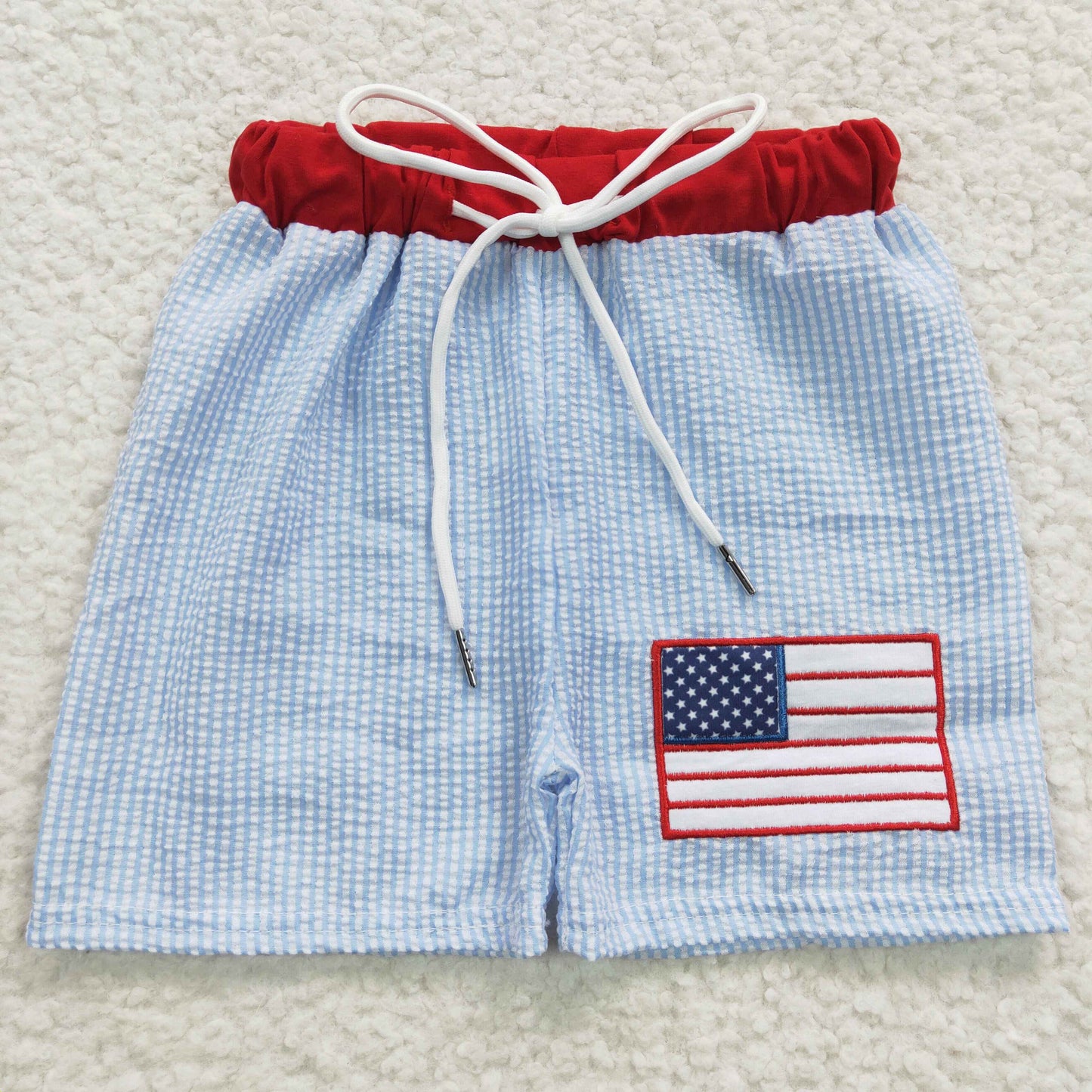 S0135 Boys July Fourth Swimming Trunks