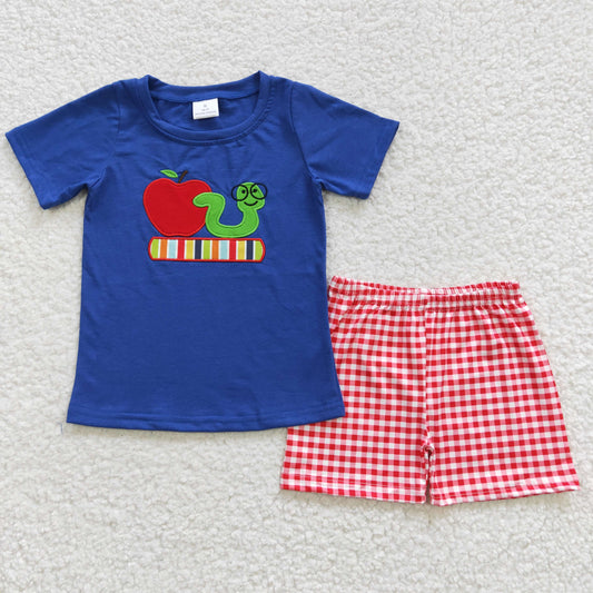 Boys Embroidery Apple Outfits