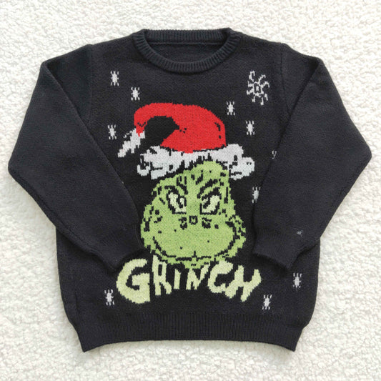 Girls Boys Christmas Black Sweater