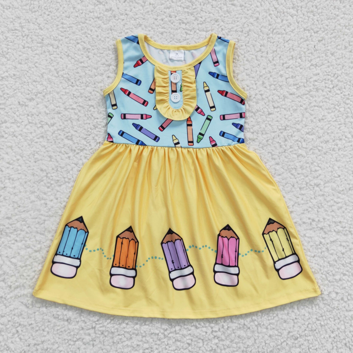 Girls Pencil Yellow Dress