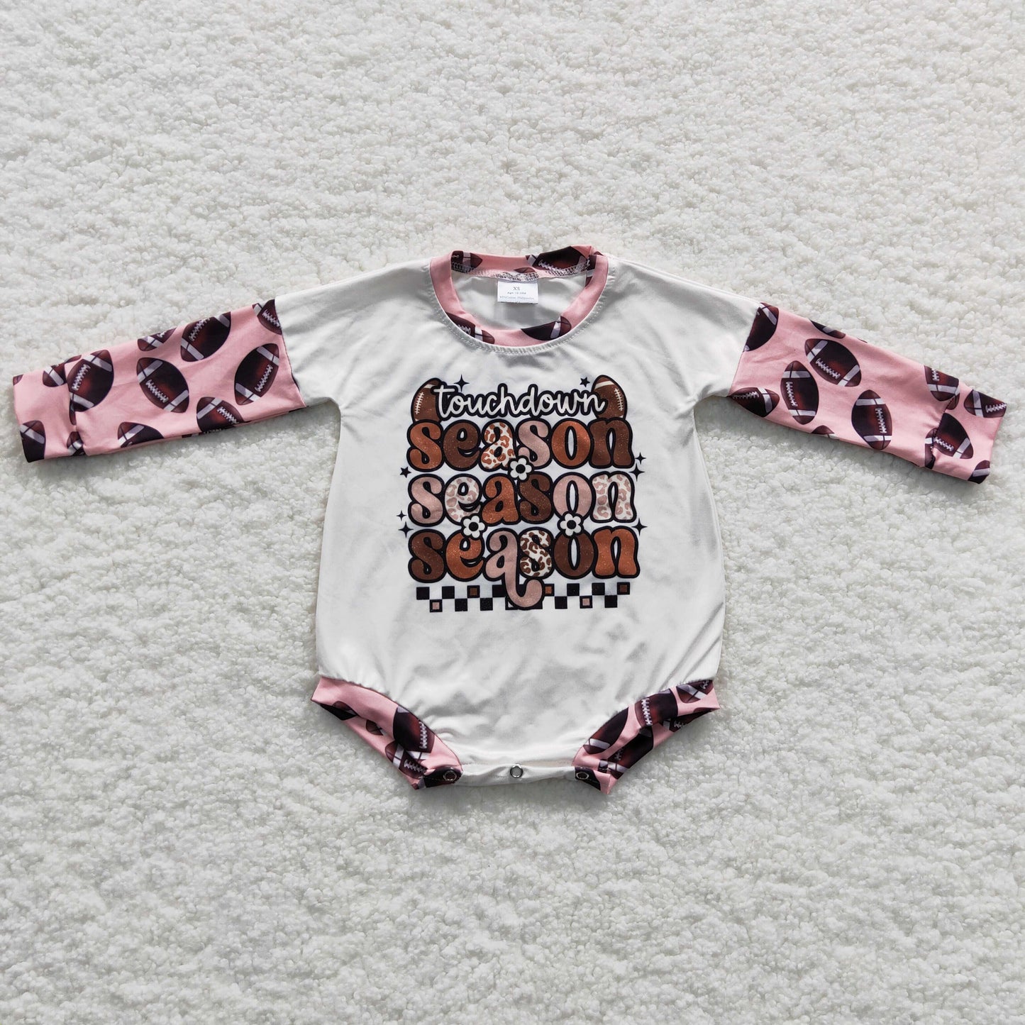 Baby Football Season Rompers Long Sleeves