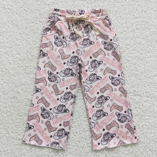 Girls Pink Howdy Wild Pants