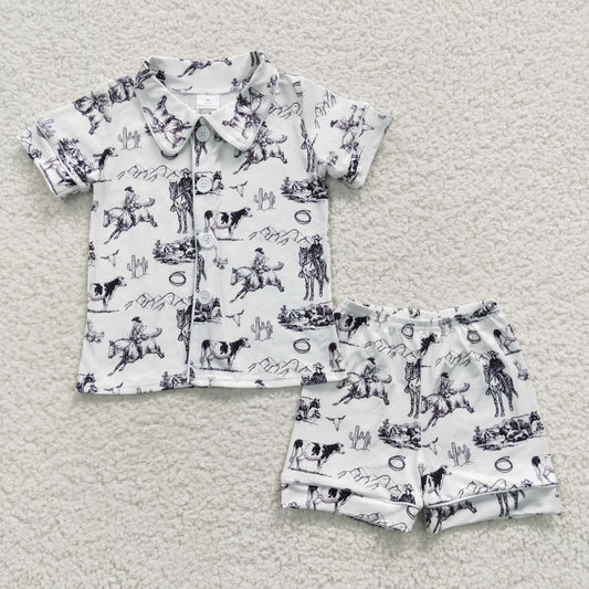 Boys Cowboy Summer Pajamas