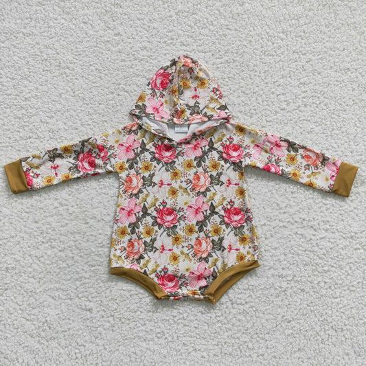 Baby Floral Hooded Rompers