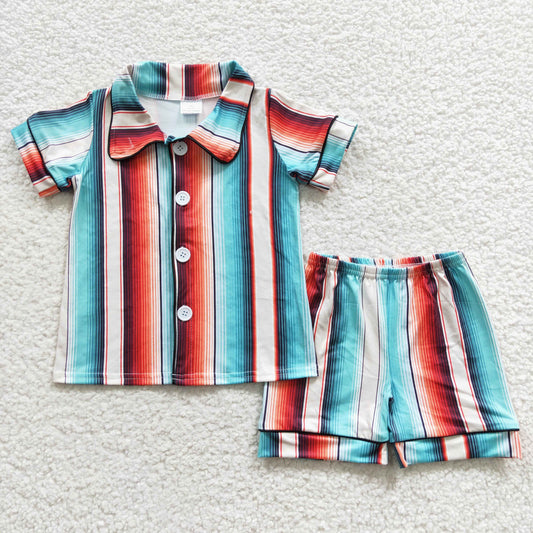 Boys Stripe Summer Pajamas