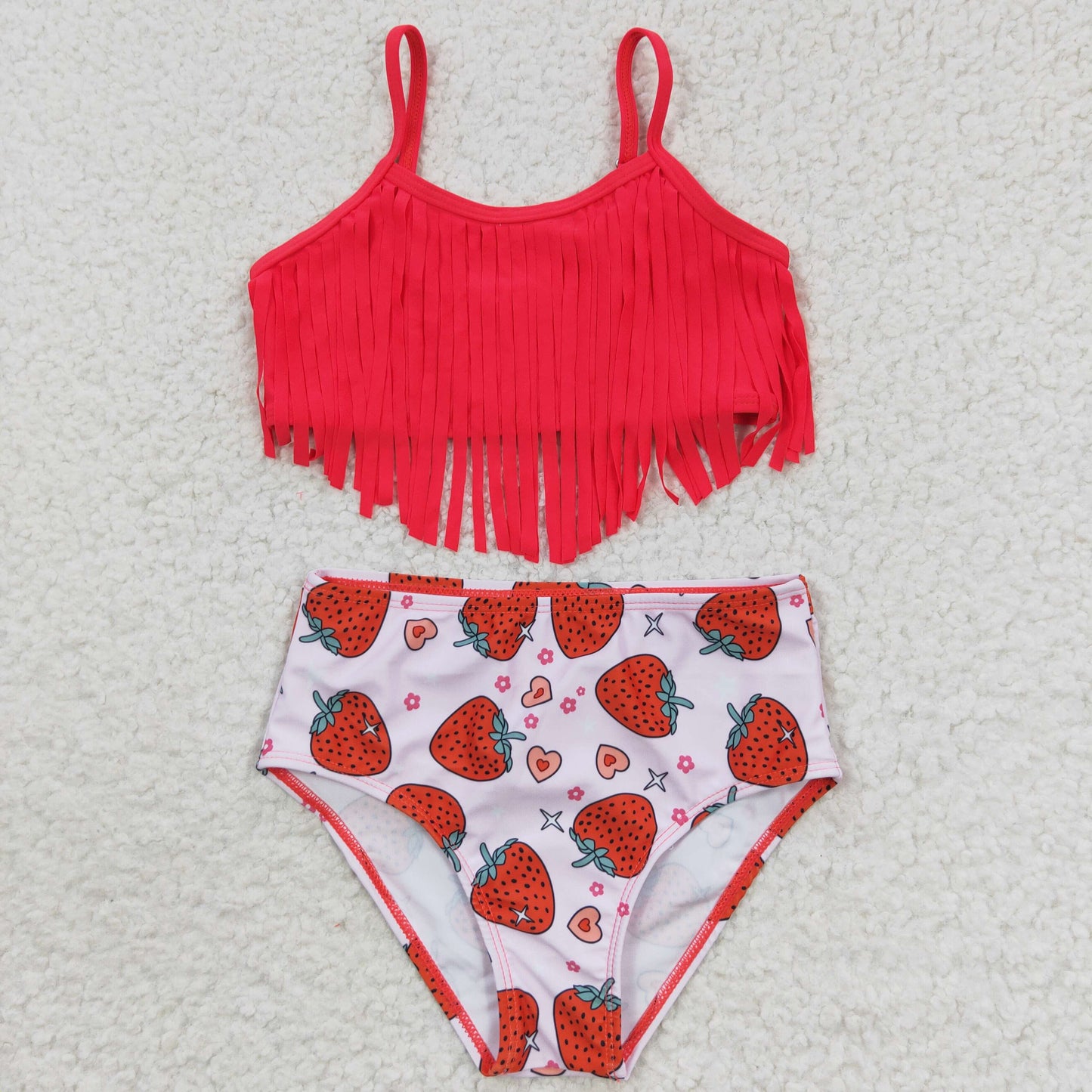 Girls Strawberry Bathing Suit 2pcs