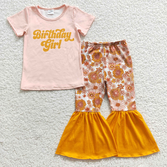 Girls Birthday Girl Floral Outfits