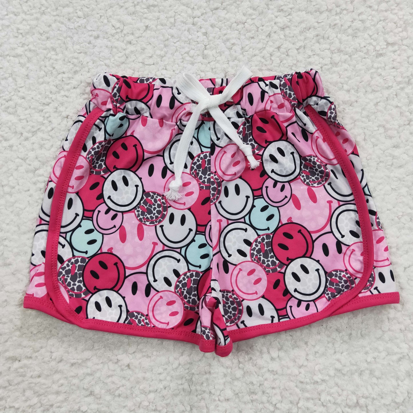 Girls Smiling Face Summer Shorts