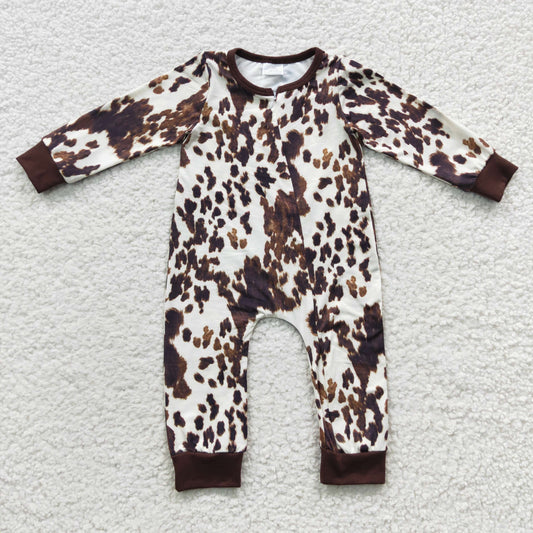 Baby Cow Zipper Rompers Sleeper Milk silk