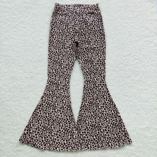 Adults Mama Bell Bottom Leopard Jeans