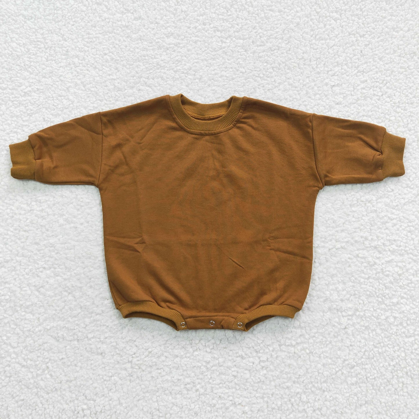 Baby Brown Rompers Long Sleeves Cotton