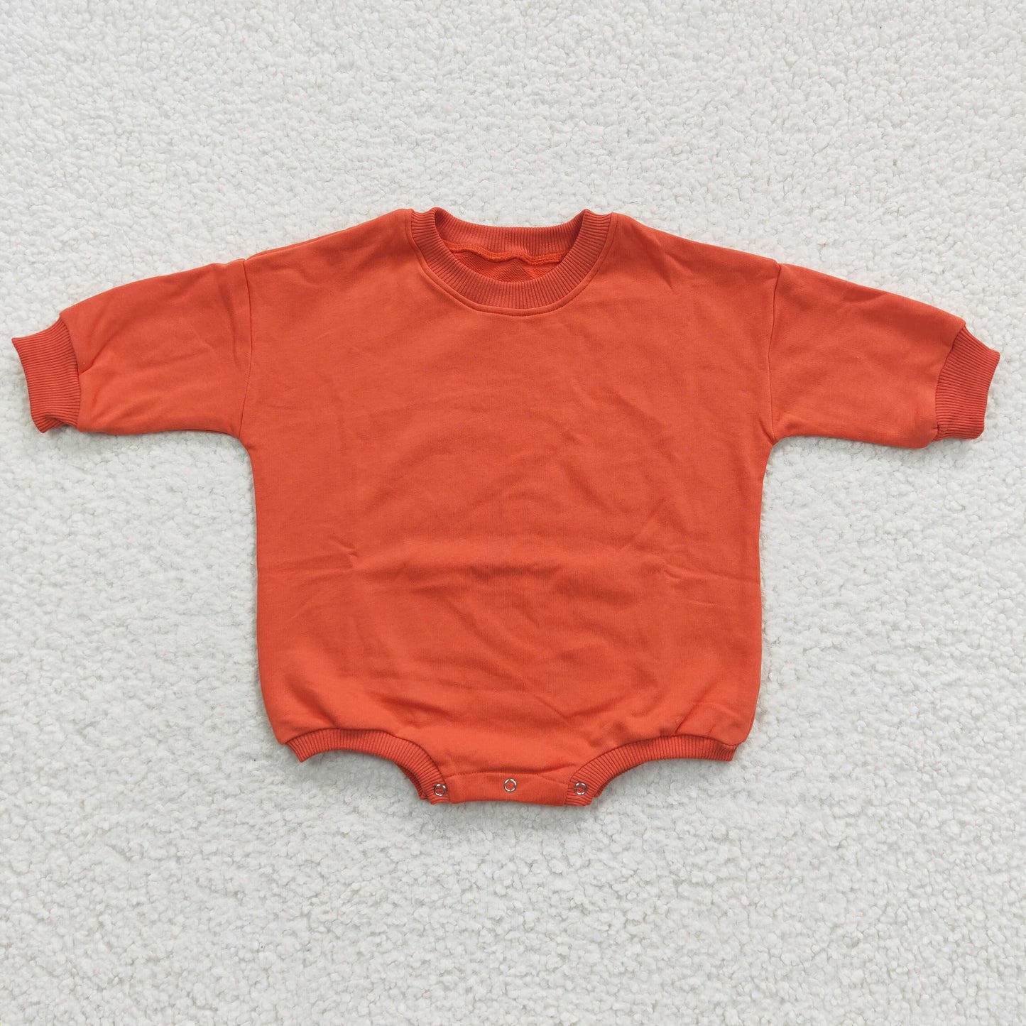 Baby Orange Rompers Long Sleeves Cotton