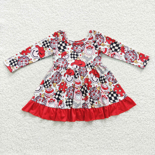 Girls Red Howdy Dress