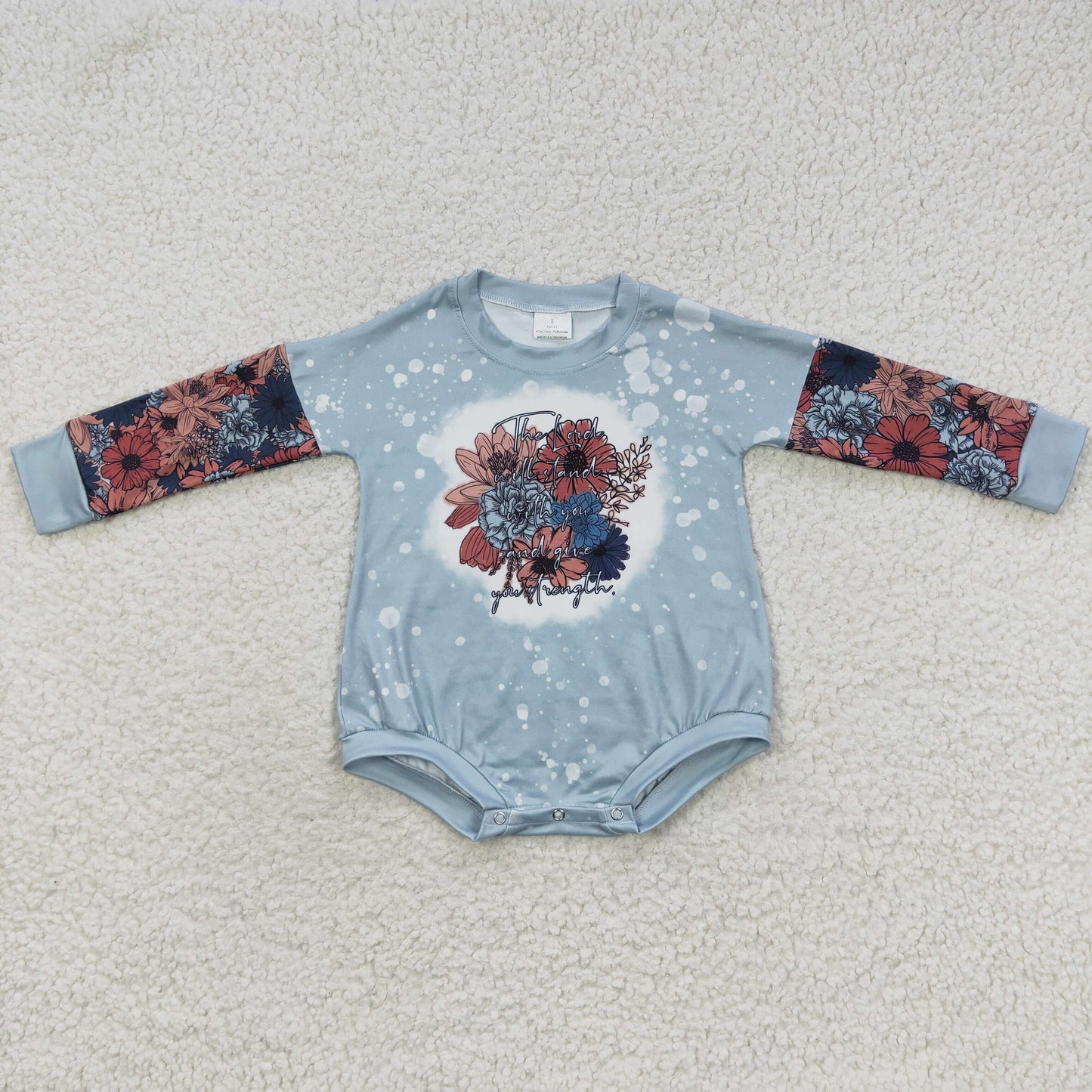 Baby Floral Blue Rompers