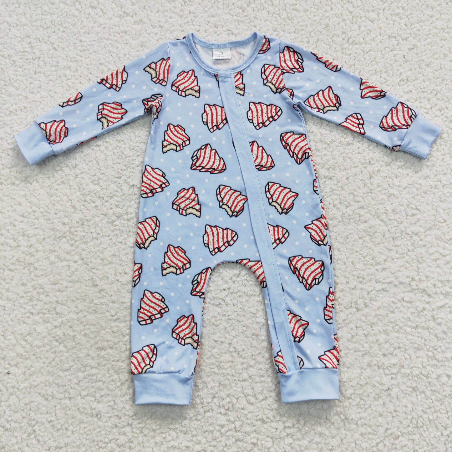 Baby Pie Zipper Rompers Sleeper Milk silk