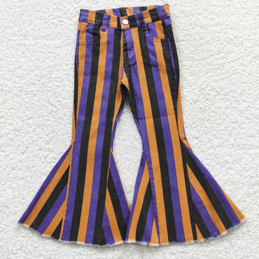 Girls Purple Stripe Jeans