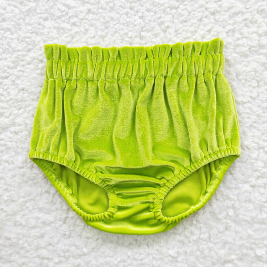 Baby Green Velvet Bummies