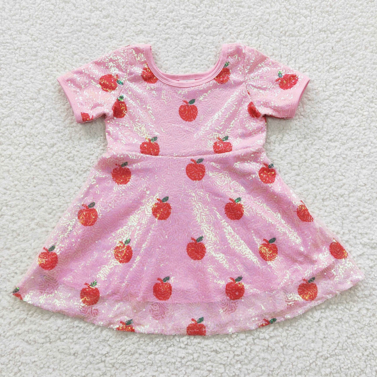 Girls Apple Sequin Dress