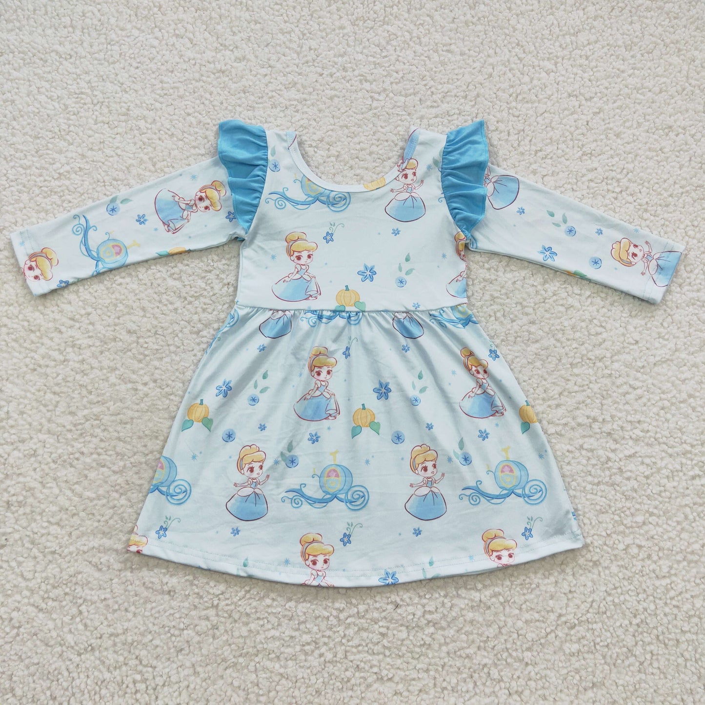 Girls Princess Sky Blue Dress