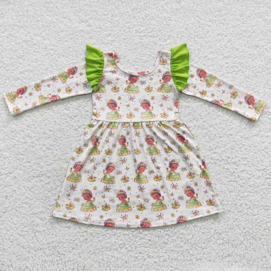 Girls Princess Green Dress