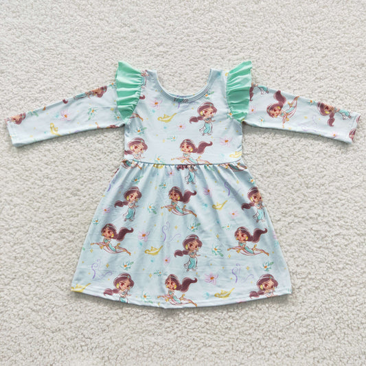 Girls Princess Mint Dress