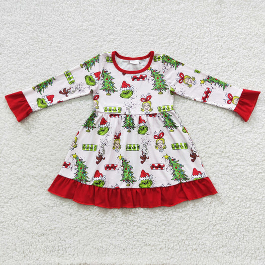Girls Christmas Cartoon Dress