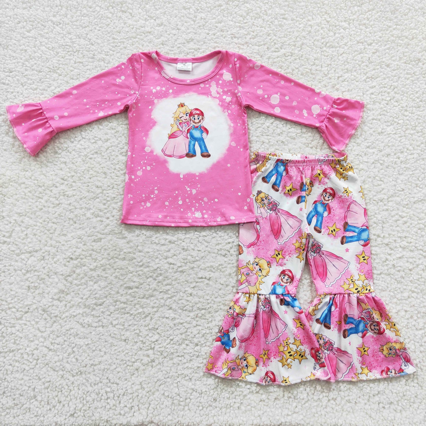 Girls Princess Cartoon Pink Outfits