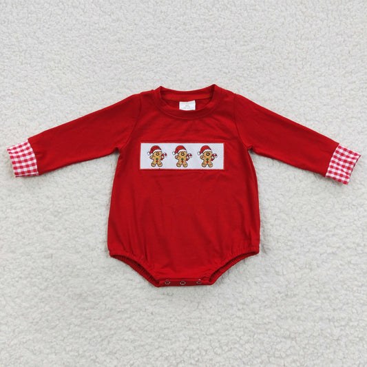 Baby Boys Gingerbread Rompers Embroidery