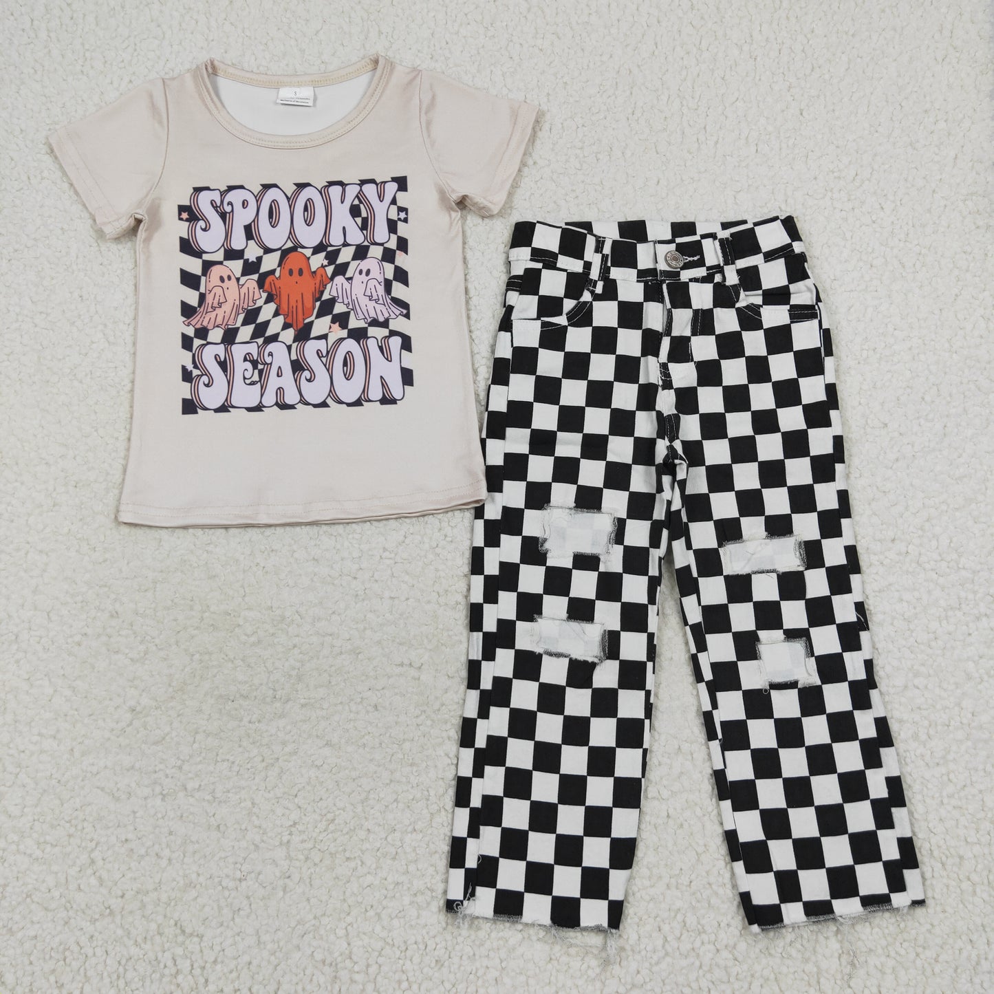 Boys Spooky Season Outfits Short Sleeves Black Jeans