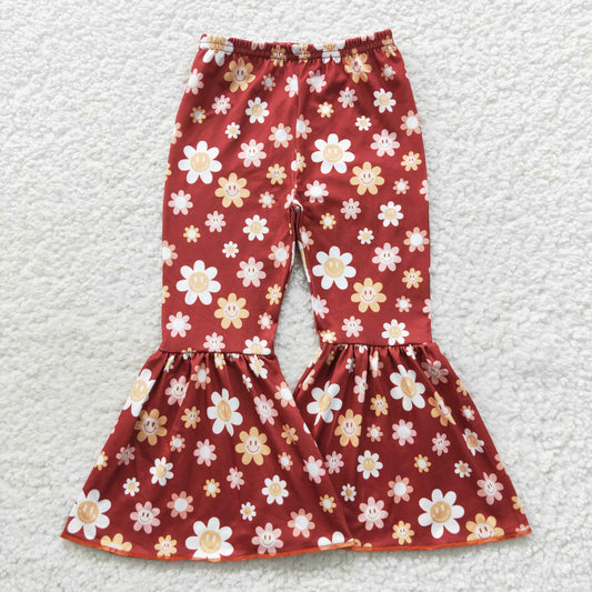 Girls Floral Bell Bottom Pants