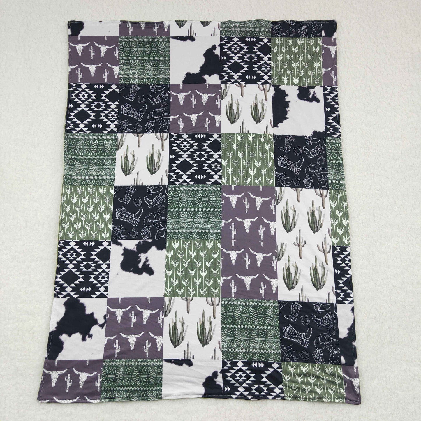 Baby Army Green Cow Blankets