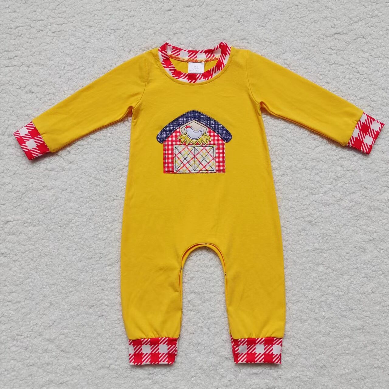 Boys Farm Chicken Rompers Long Sleeves