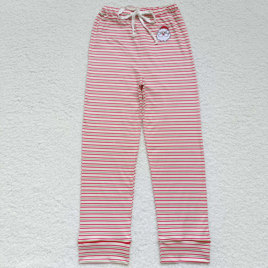 Adults Christmas Santa Stripe Pants Milk slik