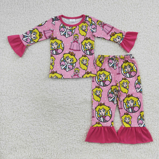 Girls Princess Cartoon Pajamas