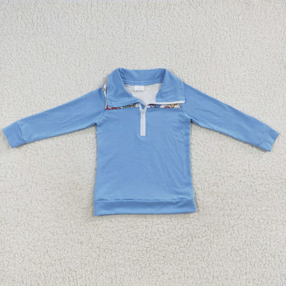 Boys Cartoon Blue Pullover