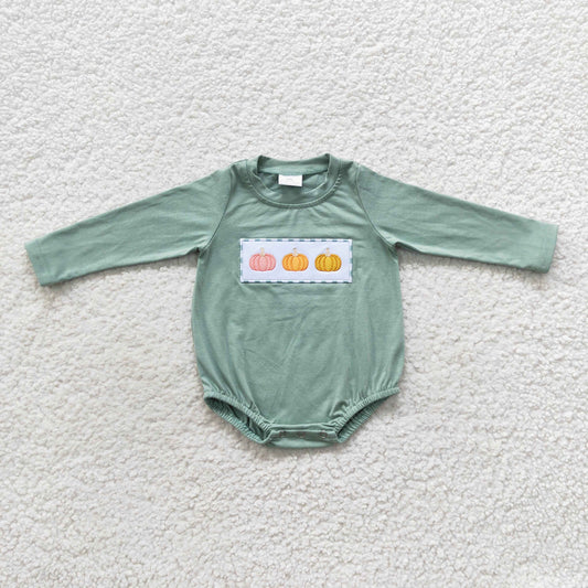 Baby Pumpkin Rompers Embroidery