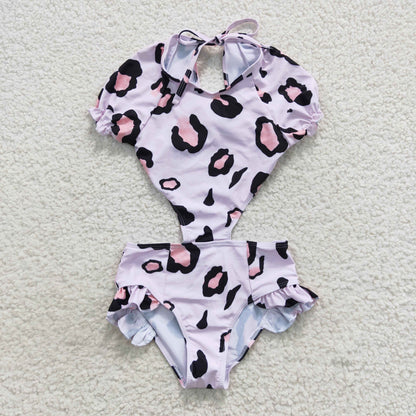 Girls Leopard Bathing Suit 1pcs