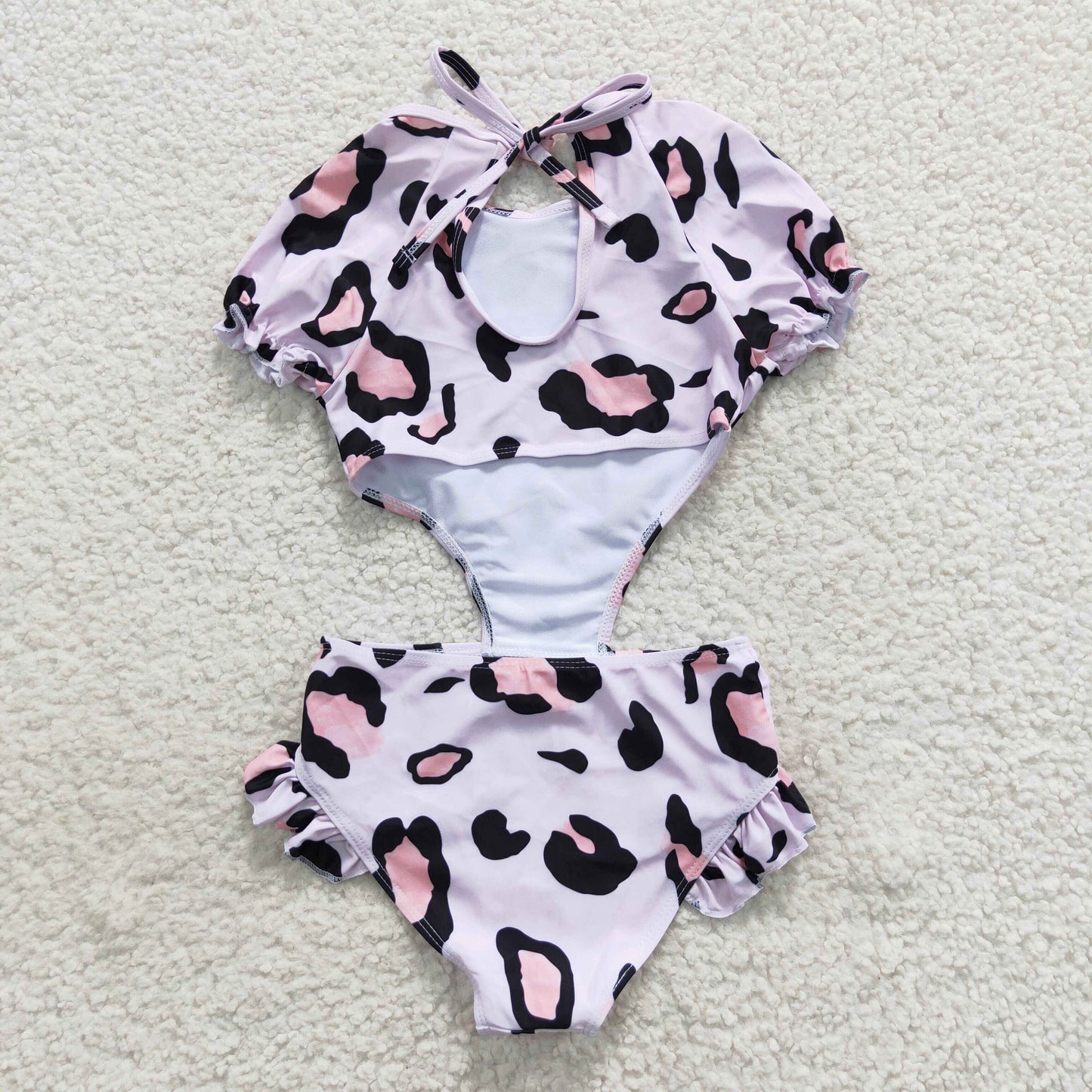 Girls Leopard Bathing Suit 1pcs