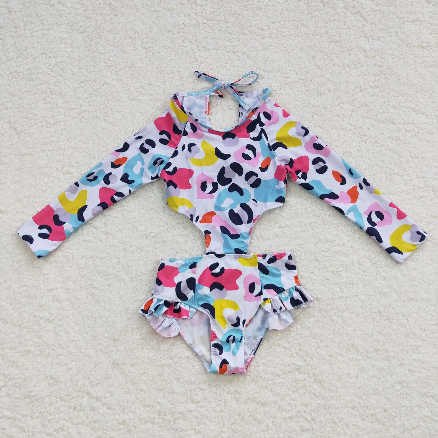 Girls Leopard Bathing Suit 1pcs