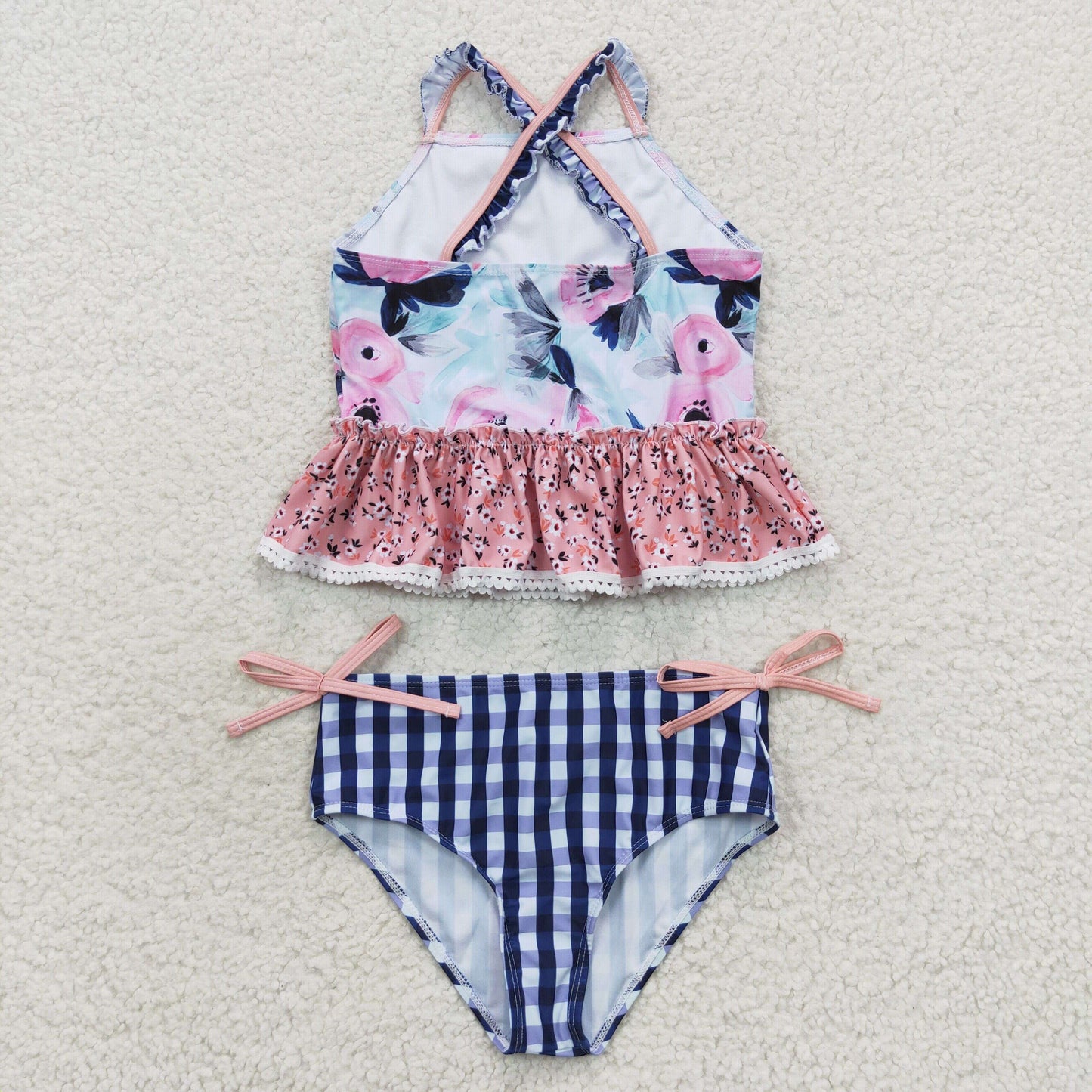 Girls Floral Bathing Suit 2pcs