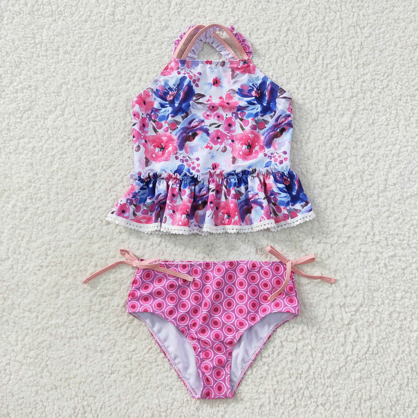 Girls Floral Bathing Suit 2pcs