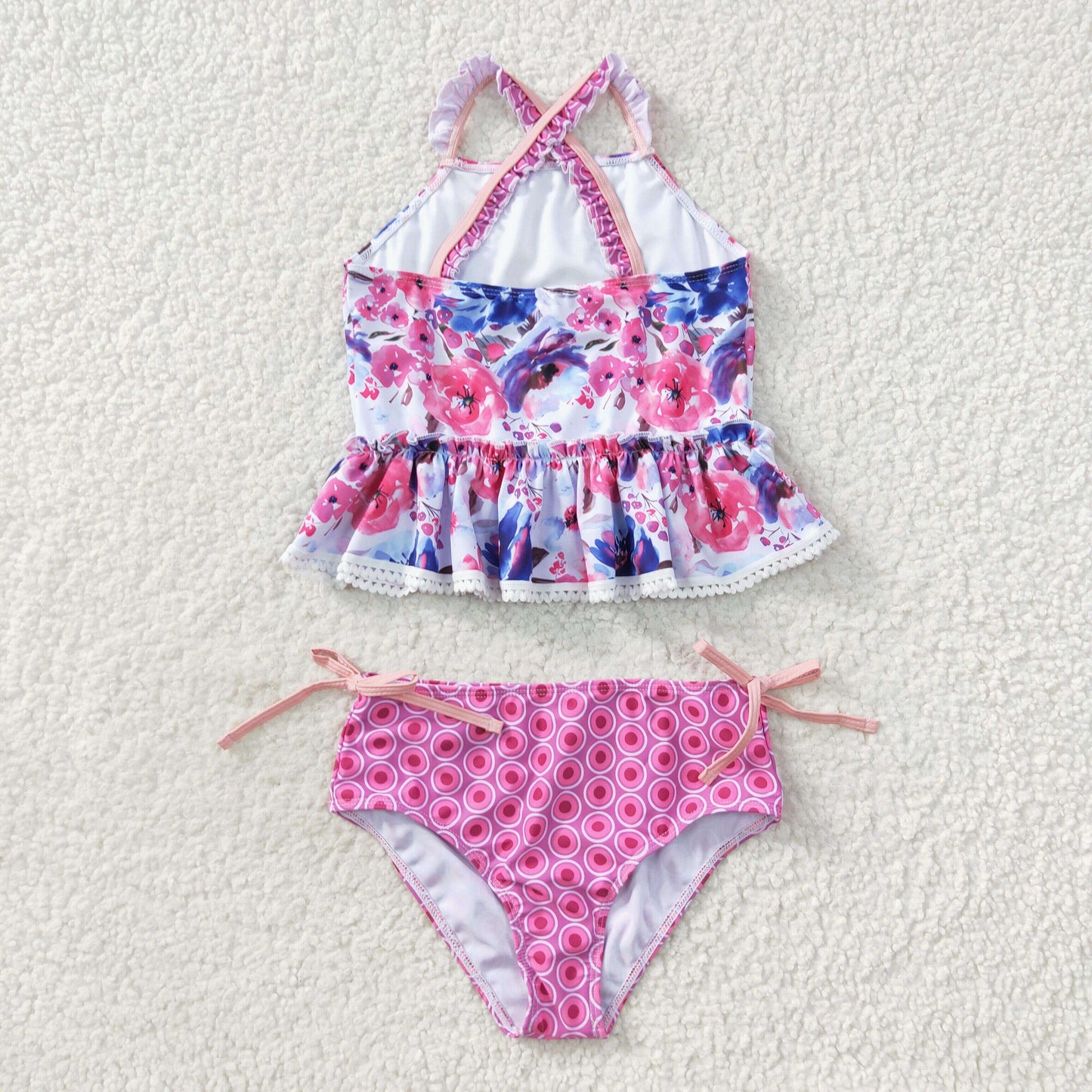 Girls Floral Bathing Suit 2pcs