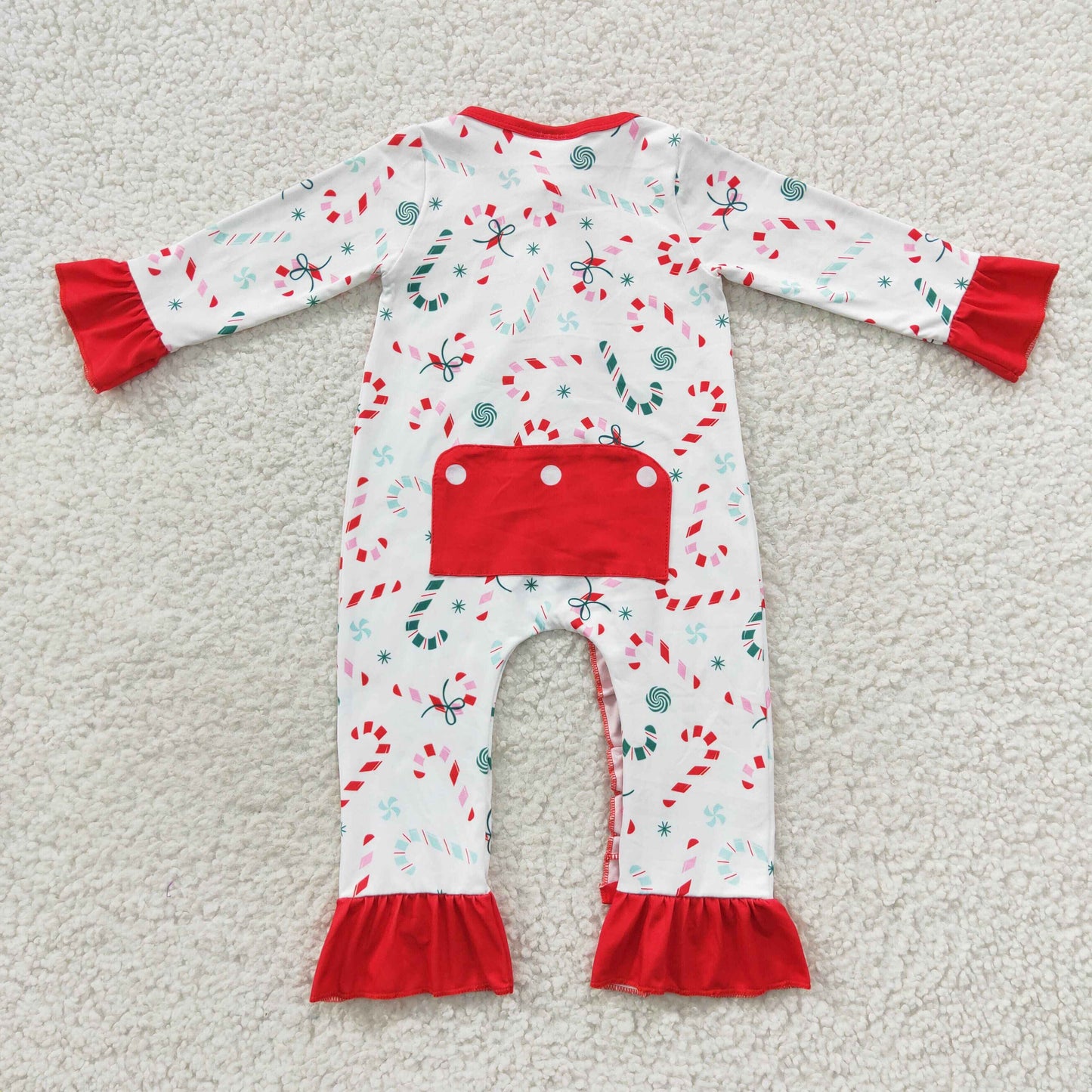 Baby girls Christmas Candy Zipper Rompers